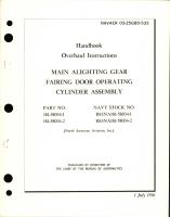 Overhaul Instructions for Main Alighting Gear Fairing Door Operating Cylinder Assembly - Parts 181-58034-1 and 181-58034-2 
