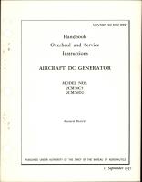 Overhaul and Service Instructions for DC Generator - Models 2CM70C5 and 2CM70D2 