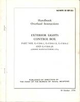 Overhaul Instructions for Exterior Lights Control Box - Parts G-4720A-1, G-4720A-1A, G-4720A-2, and G-4720A-2A