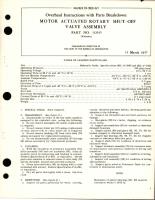 Overhaul Instructions with Parts Breakdown for Motor Actuated Rotary Shut-Off Valve Assembly - Part 112615