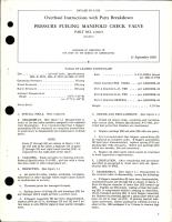 Overhaul Instructions with Parts Breakdown for Pressure Fueling Manifold Check Valve - Part 413015