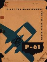 Pilot Training Manual -  P-61 Black Widow
