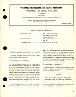 Overhaul Instructions with Parts Breakdown for High Limit Fuel Level Indicator - F-6368M1 