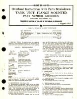 Overhaul Instructions with Parts Breakdown for Tank Unit, Flange Mounted, Part No. 391018-02029 