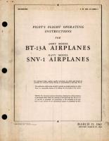 Pilot's Flight Operating Instructions for Army Model BT-13A Airplanes Navy Model SNV- 1 Airplanes