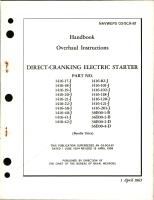 Overhaul Instructions for Direct-Cranking Electric Starter Part 1416 Series and 36E00 Series 