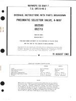 Overhaul Instructions with Parts Breakdown Pneumatic Selector Valve, 4-Way Part No. 892500, 892713 