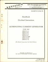 Overhaul Instructions for Alternating Current Generator - 