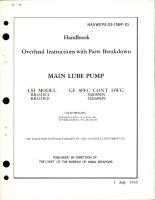 Overhaul Instructions with Parts Breakdown for Main Lube Pump - LSI Model RR16730A and RR16730D