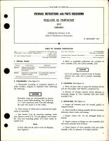 Overhaul Instructions with Parts Breakdown for Oil Temperature Regulator - 86951