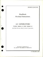 Overhaul Instructions for A-C Generators for Types 28E08-1-A and 28E08-3-A
