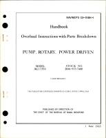 Overhaul Instructions with Parts Breakdown for Power Driven Rotary Pump - Model RG17350