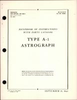 Instructions with Parts Catalog for Type A-1 Astrograph