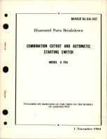 Illustrated Parts Breakdown for Combination Cutout and Automatic Starting Switch - Model A-766 