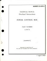 Overhaul Instructions for Power Control Box - Part A-1017A