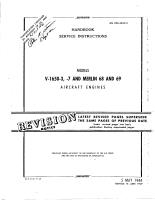Service Instructions for Models V-1650-3, -7, and Merlin 68 and 69 Aircraft Engines