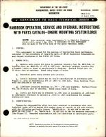 Supplement to Operation, Service and Overhaul Instructions with Parts Catalog for Engine Mounting System