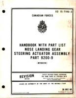 Handbook with Part List for Nose Landing Gear Steering Actuator Assembly - Part 9200-9