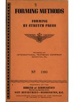 Forming Methods - Stretch Press - Bureau of Aeronautics