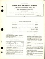 Overhaul Instructions with Parts Breakdown for Cylinder-Control Booster - HPA 100100 and HPA 100100-A 