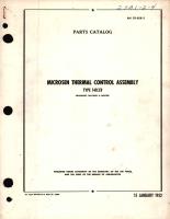 Parts Catalog for Microsen Thermal Control Assembly Type 141CC9 