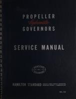 Service Manual for Hydromatic Propeller Governors