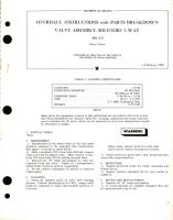 Overhaul Instructions with Parts Breakdown for 3-Way Solenoid Valve Assembly - 100-933