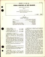 Overhaul Instructions with Parts Breakdown for Liquid Oxygen Converter 74967-3