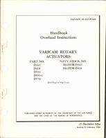 Overhaul Instructions for Varicam Rotary Actuators - Parts D342, D410, D553, D553-1, and D772 