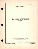 Parts Catalog for Gear Box Drive Assemblies