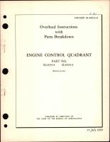 Overhaul Instructions with Parts Breakdown for Engine Control Quadrant PN 5L4194