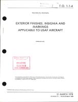 Exterior Finishes, Insignia and Markings for USAF Aircraft - Change - 21