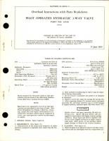 Overhaul Instructions with Parts Breakdown for Pilot Operated Hydraulic 3-Way Valve - Part 12220