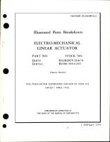 Illustrated Parts Breakdown for Electro-Mechanical Linear Actuator Parts D1870 and D1870-1 