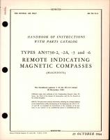 Instructions with Parts Catalog for Types AN5730-2, AN5730-2A, AN5730-3, & AN5730-6 Remote Indicating Magnetic Compasses 