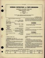 Overhaul Instructions with Parts for Solenoid Actuated Four Way Three Position Valve - 12602-H-2