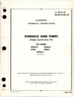 Overhaul Instructions for Hydraulic Hand Pumps - Integral Selector Valve Type 