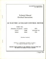 Overhaul Instructions for AC Electric Auxiliary Control Motor