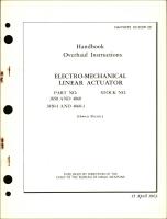 Overhaul Instructions for Electro-Mechanical Linear Actuator 3850, 3850-1, 4060, and 4060-1