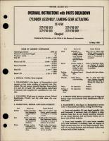 Overhaul Instructions with Parts for Landing Gear Actuating Cylinder Assembly