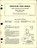 Overhaul Instructions with Parts Breakdown for Reduced Voltage Starter Controller - Model CR2781-C106A3 