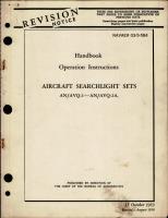 Operation Instructions for Aircraft Searchlight Sets - AN-AVQ-2 and AN-AVQ-2A