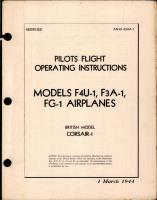 Pilots Flight Operating Instructions - Models F4U-1, F3A-1, FG-1