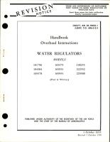 Overhaul Instructions for Water Regulators 