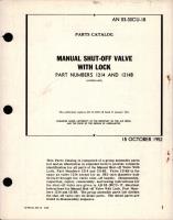 Parts Catalog for Manual Shut-Off Valve with Lock - Part 1214 and 1214B