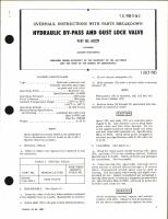 Overhaul Instructions with Parts Breakdown for Hydraulic By-Pass and Gust Lock Valve Part No. 695229