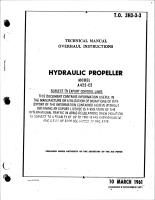 Overhaul Instructions for Hydraulic Propeller Model A-422-E2
