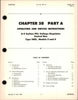 Operating and Service Instructions for A-C Carbon Pile Voltage Regulator Control Box, Ch 58 Part A