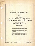 Erection and Maintenance for A-20G, A-20J, A-20H, and A-20K Series