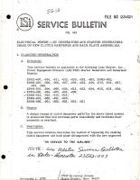 Service Bulletin No. 169, Electrical Power DC Generators and Starter Generators 